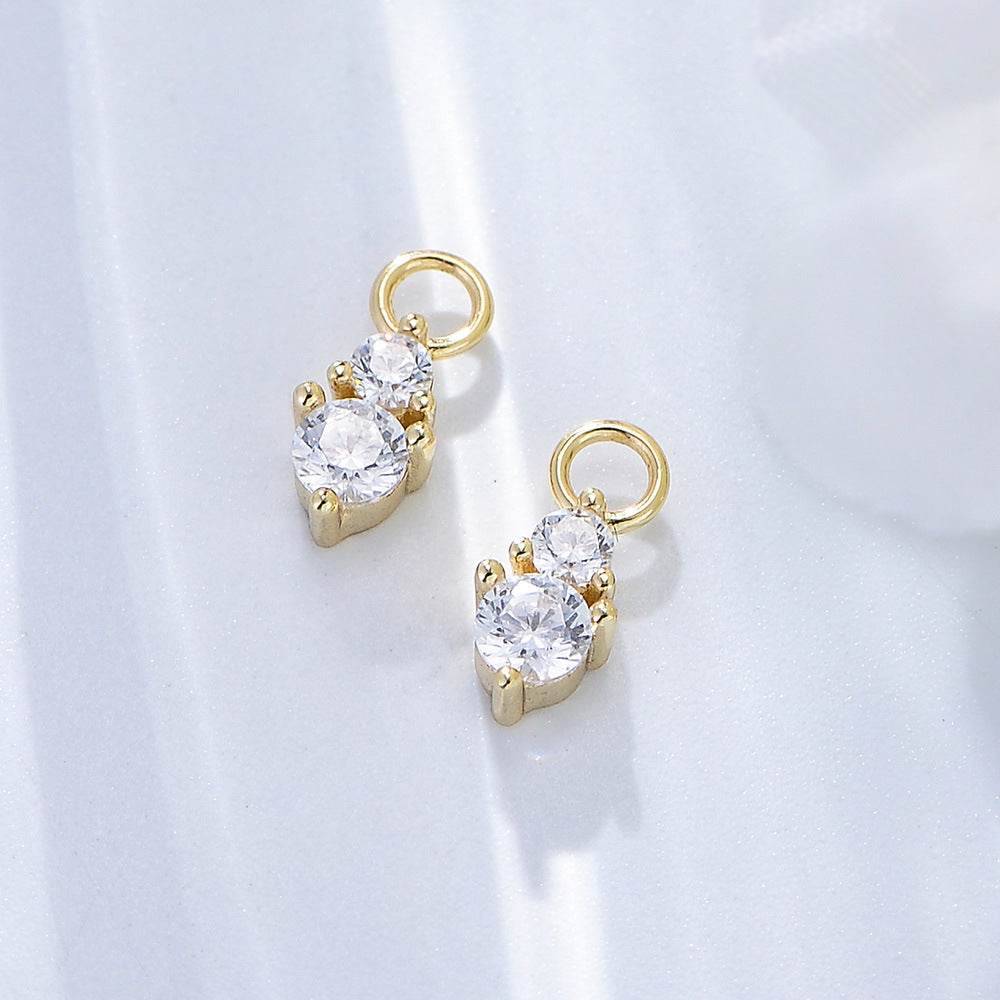 S925 sterling silver earrings with small and personalized zircon earrings - MOWTE