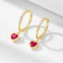 S925 pure silver heart-shaped zircon earrings for women, light luxury peach heart earrings - MOWTE