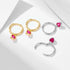 S925 pure silver heart-shaped zircon earrings for women, light luxury peach heart earrings - MOWTE