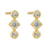 S925 pure silver geometric diamond studded fashionable earrings - MOWTE