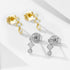 S925 pure silver geometric diamond studded fashionable earrings - MOWTE