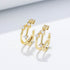 S925 pure silver geometric micro inlaid zircon ear clip without ear hole, light luxury ear bone clip earrings - MOWTE