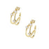 S925 pure silver geometric micro inlaid zircon ear clip without ear hole, light luxury ear bone clip earrings - MOWTE