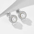Natural freshwater pearls pure silver ear studs exquisite luxurious and slightly inlaid - MOWTE