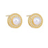 Natural freshwater pearls pure silver ear studs exquisite luxurious and slightly inlaid - MOWTE