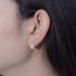 Natural freshwater pearls pure silver ear studs exquisite luxurious and slightly inlaid - MOWTE