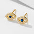 925 sterling silver Devil's Eye earrings with light luxury and slightly inlaid zircon eye studs - MOWTE