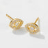 925 sterling silver Devil's Eye earrings with light luxury and slightly inlaid zircon eye studs - MOWTE