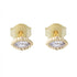 Minimally designed diamond studded earrings mini pure silver compact geometric gold earrings - MOWTE
