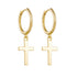 S925 sterling silver cross earrings and earrings - MOWTE