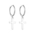 S925 sterling silver cross earrings and earrings - MOWTE