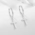 S925 sterling silver cross earrings and earrings - MOWTE