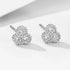 S925 pure silver simple and compact micro inlaid zircon earrings - MOWTE