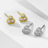 S925 pure silver simple and compact micro inlaid zircon earrings - MOWTE