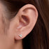S925 pure silver simple and compact micro inlaid zircon earrings - MOWTE