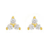 S925 pure silver flower micro inlaid zircon geometric earrings and earrings - MOWTE