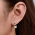 S925 Silver Long Chain tassel Asymmetric Zircon Earnail Key Lock Creative Eardrop - MOWTE