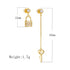 S925 Silver Long Chain tassel Asymmetric Zircon Earnail Key Lock Creative Eardrop - MOWTE
