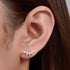 S925 silver geometric zircon earrings petal fan-shaped earrings for women - MOWTE