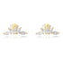 S925 silver geometric zircon earrings petal fan-shaped earrings for women - MOWTE