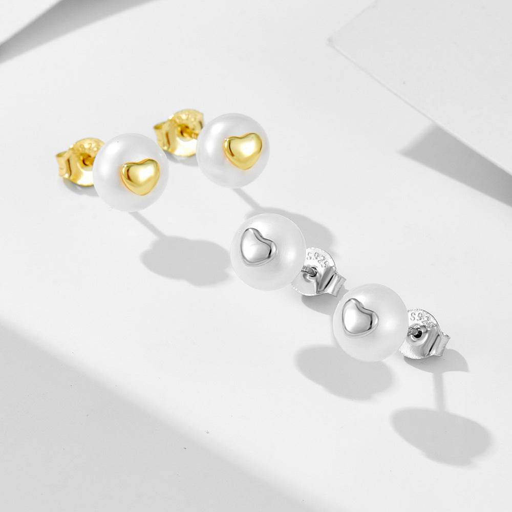 S925 pure silver small fragrance natural pearl earrings for women - MOWTE