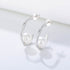 Geometric C-shaped shell bead silver ear nail women's 925 sterling silver pearl earrings - MOWTE