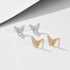 S925 pure silver full diamond butterfly earrings for women - MOWTE