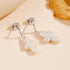 Freshwater Cross Pearl Earrings Women's S 925 Pure Silver Natural Baroque Shaped Pearl Earrings - MOWTE