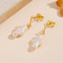 Freshwater Cross Pearl Earrings Women's S 925 Pure Silver Natural Baroque Shaped Pearl Earrings - MOWTE