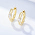Earring set s925 pure silver chain earrings C-shaped ear buckle water drop zircon earrings - MOWTE