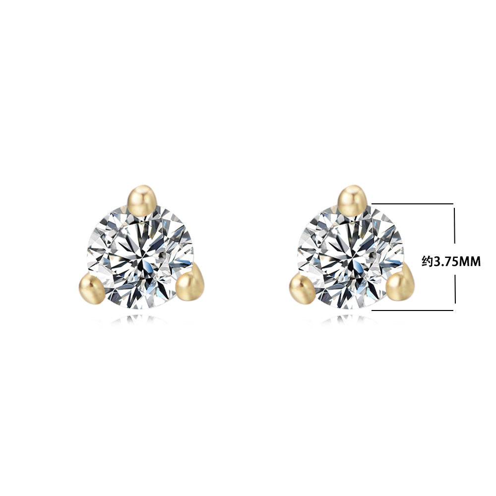 Earring set s925 pure silver chain earrings C-shaped ear buckle water drop zircon earrings - MOWTE