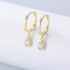 Earring set s925 pure silver chain earrings C-shaped ear buckle water drop zircon earrings - MOWTE