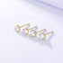 Earring set s925 pure silver chain earrings C-shaped ear buckle water drop zircon earrings - MOWTE