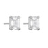 S925 pure silver geometric block zircon earrings - MOWTE