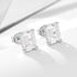 S925 pure silver geometric block zircon earrings - MOWTE