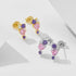 S925 pure silver heart-shaped pink zircon earri1ngs for women - MOWTE