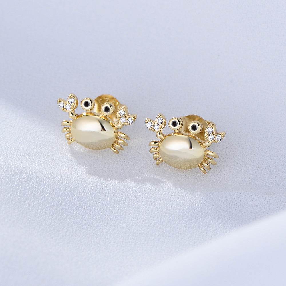 925 Silver Crab Earnail Female Studs - MOWTE