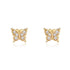S925 pure silver butterfly zircon small earrings for women - MOWTE