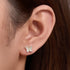 S925 pure silver butterfly zircon small earrings for women - MOWTE