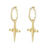 925 sterling silver ear buckle cross earrings for women - MOWTE