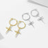 925 sterling silver ear buckle cross earrings for women - MOWTE