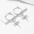 925 sterling silver ear buckle cross earrings for women - MOWTE