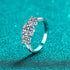 925 sterling silver ring women's moissanite plated pt950 gold wedding ring - MOWTE
