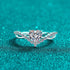 Pure silver plated with PT950 gold a beloved 1-carat moissanite ring - MOWTE