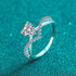 Pure silver plated with PT950 gold a beloved 1-carat moissanite ring - MOWTE