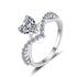Pure silver plated with PT950 gold a beloved 1-carat moissanite ring - MOWTE