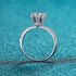 925 sterling silver female ice queen 1ct 2ct 3ct 5ct moissanite ring petal six claw wedding ring engagement ring - MOWTE