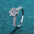 925 sterling silver female ice queen 1ct 2ct 3ct 5ct moissanite ring petal six claw wedding ring engagement ring - MOWTE