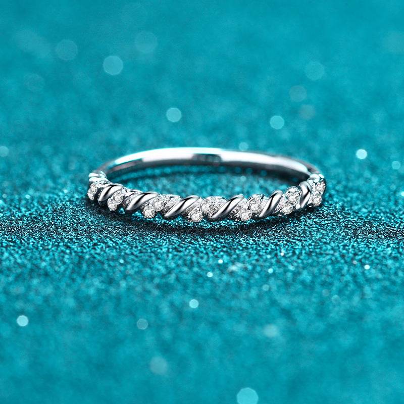 925 sterling silver ring transfer moissanite diamond ring engagement gift - MOWTE