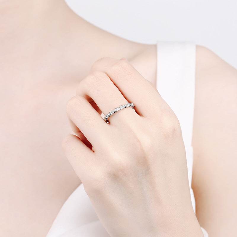 925 sterling silver ring transfer moissanite diamond ring engagement gift - MOWTE